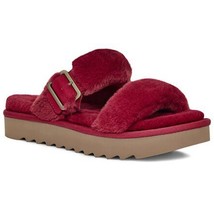 Koolaburra Women Double Strap Slide Sandals Furr-Ah Sz US 11 Berry Red F... - £34.02 GBP