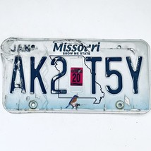 2020 United States Missouri Bluebird Passenger License Plate AK2 T5V - £14.75 GBP