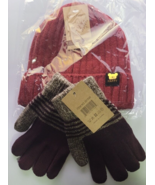 Classic Fashion Kids Padded Beanie Plus Gloves Color Burgundy One Size F... - $7.91