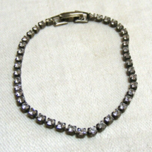 Vintage Silver Toned Bracelet Clear Rhinestones 15-v - $459.27 MXN