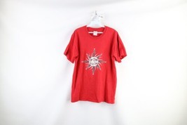Vtg Y2K Streetwear Mens M Faded Spell Out Tribal Sun Be Free Drug Free T-Shirt - $44.50