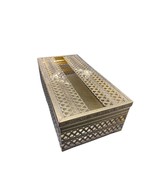Vintage Gold Filigree Rose Tissue Box Cover MCM Hollywood Regency - $49.40