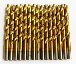 15 Craftsman Titanium 25/64&quot; High Speed Steel Drill Bits Split Point Metal Gold - £47.15 GBP