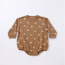 Baby Print Pattern Crewneck Long Sleeve Quality Triangle Onesies - $42.17