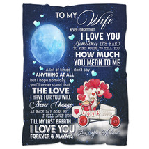 Cute Gnome Couple Love Riding Car Fleece Blanket Xmas Gift For Wife From Husband - £46.45 GBP+