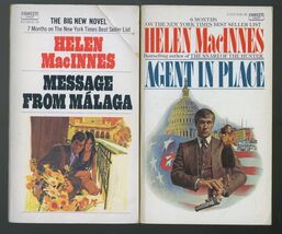 LOT of TWO paperback books by HELEN MacINNES  Agent in Place Message fro... - $5.50