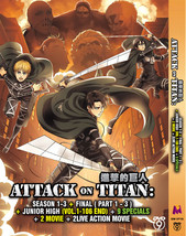 Anime DVD Attack on Titan Complete Box Set Collection All Season and Movie - £42.54 GBP