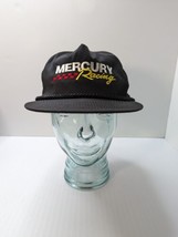 Vintage 80&#39;s Mercury Racing Trucker Hat Black Rope Front Snapback Cap EUC  - £19.78 GBP