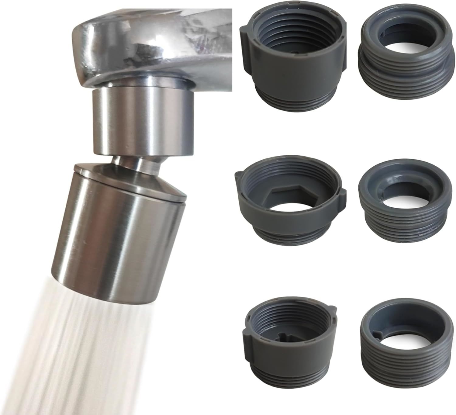 Rotating Faucet Aerator Extender,Nozzle Faucet Adapters,, Brushed Nickel - $33.99