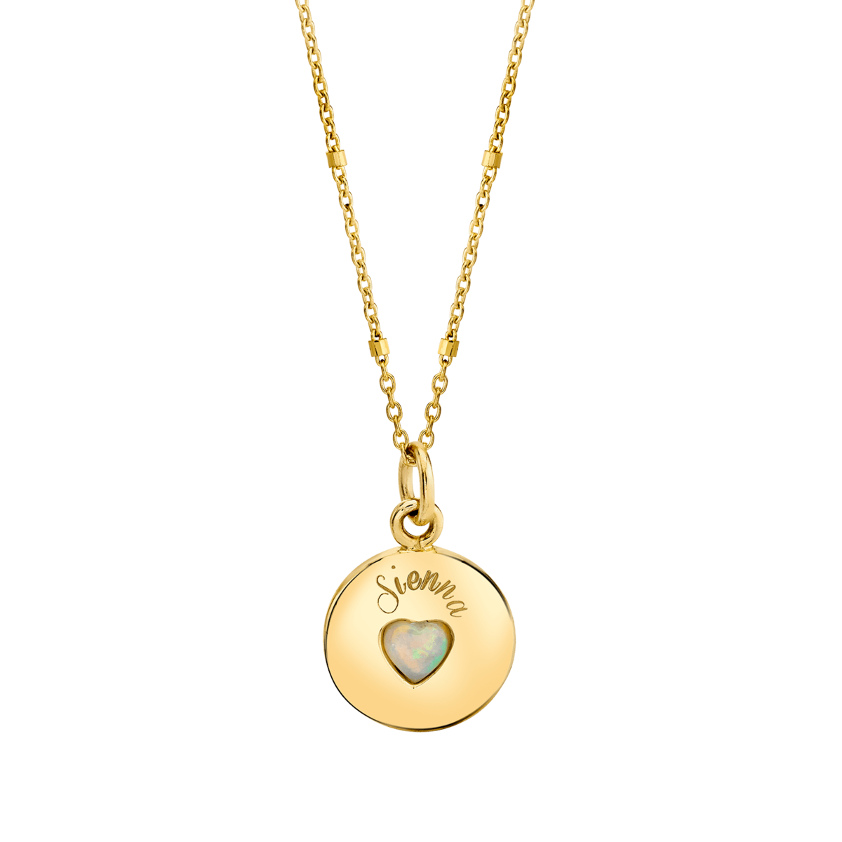 Opal Heart Name Medallion - $900.00