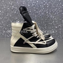 Seak Men Leather High-TOP Ankle Boots  Trainers Casual Sneaker Lace-up Women Hig - £205.27 GBP