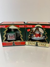 Coca-Cola Trim A Tree Collection Christmas Ornament lot of 2 x87 - $300.33 MXN