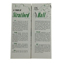 Stratford Hall Westmoreland VA Robert E Lee Birthplace Tourist Travel Br... - £6.28 GBP