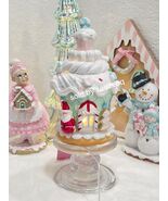 Christmas LED Light Up Gingerbread House Santa Claus Figurine 7.5" NEW - $36.99