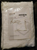 MIULEE White Semi Sheer Curtains with Embroidered Moroccan Tile Print NEW - £31.80 GBP
