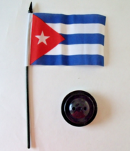 Bandera Cuba Desk Flag 4&quot;x 6&quot; inches Order With or Without Stand - $6.30+