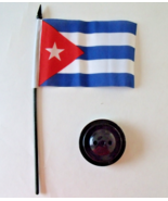 Bandera Cuba Desk Flag 4&quot;x 6&quot; inches Order With or Without Stand - £4.94 GBP+