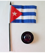 Bandera Cuba Desk Flag 4&quot;x 6&quot; inches Order With or Without Stand - £4.73 GBP+