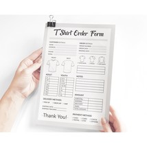 T shirt Order Form Template Printable | Shirt Order Form Template | Orde... - £2.32 GBP