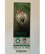2013-14 Brooklyn Nets Vs Boston Celtics NBA Basketball Game Ticket Stub ... - £17.07 GBP