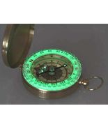 Vintage Waterproof Compass, Luminous Night Vision, Golden Brass Nautical... - $19.79