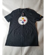 Pittsburgh Steelers Logo on &quot;The Nike Tee&quot; NFL Team Shirt Large New Blac... - $19.80