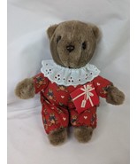 Eden Brown Bear Plush Red Outfit 8 Inch Stuffed Animal Toy - £16.87 GBP