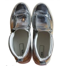 ASOS Sneakers Futuristic Silver Mens Shoes US Sz 10 UK Sz 9 High Top - £79.37 GBP
