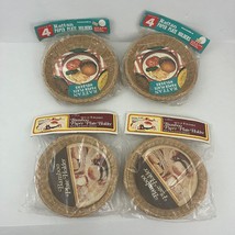 Vintage Woven Wicker Rattan Paper Plate Holders Set of 16 Picnic Camping Boho - £25.88 GBP
