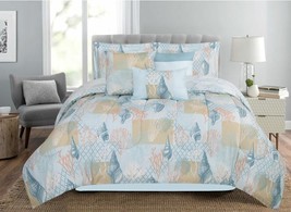 Nautical Oceanic Seashells Colorful 7 Piece Bed In A Bag Comforter Sets, Choice  - £54.36 GBP+