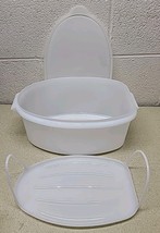 Vtg Tupperware Roast Flavor Saver Keeper Lid And Insert White Vintage - $354.58 MXN
