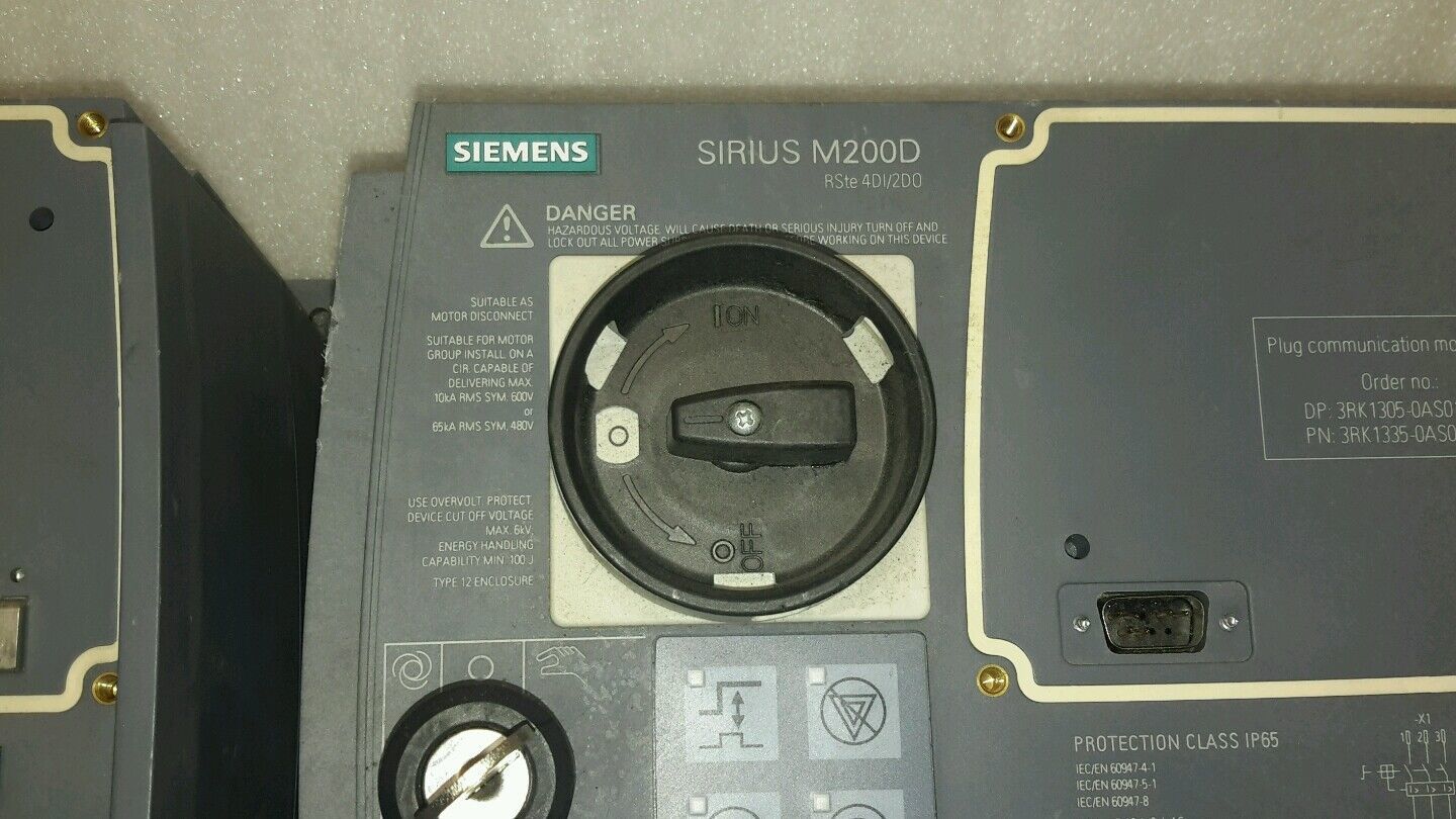 SIEMENS SIRIUS M200D RSTE 4D/2D0 3RK1395-6LS41-3AD0 MOTOR DISCONNECT $99 - $35.43