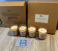 4 3.5 oz Scented Soy Wax Candle Gift Set for Stress Relief &amp; Home Decor NEW - £17.08 GBP