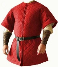 Medieval Celtic Viking Armor Padded Gambeson Short Sleeves FOR  Washingt... - £68.52 GBP+