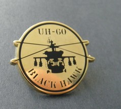 Black Hawk UH-60 Us Army Helicopter Gold Colored Lapel Pin Badge 1.2 Inches - £4.50 GBP