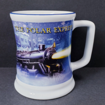 The Polar Express &quot;Believe&quot; 3D Raised 16 oz. Coffee Mug Cup White &amp; Blue - £12.50 GBP