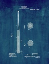 Base-ball Bat Patent Print - Midnight Blue - £5.97 GBP+