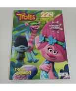 224 Page DreamWorks Trolls Coloring Book Children&#39;s Includes Stickers - £7.11 GBP