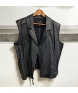 Trouve Black Faux Leather Accent Studded Zip Up Vest Women’s Size L - $51.43 CAD
