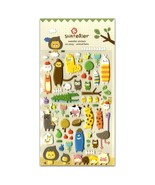 CUTE ANIMAL FARM STICKERS Cartoon Cow Pig Owl Fox Puffy Craft Scrapbook ... - €2,11 EUR