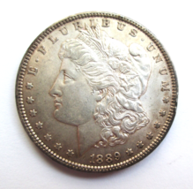 1889 Morgan Silver Dollar 90% Silver, Philadelphia Mint Extra Fine Superb Detail - $44.55