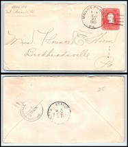 1905 US Postal History Cover-Mount Pocono, Pennsylvania to Brodheadsville, PA K8 - £2.33 GBP