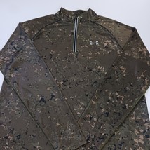 UNDER ARMOUR Fitted Men's 1/4 Zip Green Long Sleeve Pullover T-Shirt Size Large image 12