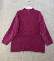 Laura Gayle Sweater Women Large Pink Mock Collar Long Sleeve Pullover Th... - $212.49 MXN