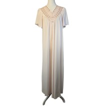 Shadowline Vintage Women&#39;s Nightgown Lace Scalloped Hem Lght Pink Small - £24.10 GBP