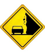 Falling Rocks Novelty Metal Crossing Sign - $36.85 CAD