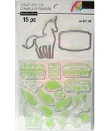 Recollections Stamp &amp; Die Set 15 pcs ENCHANTING UNICORN Magical Pegasus ... - £17.18 GBP