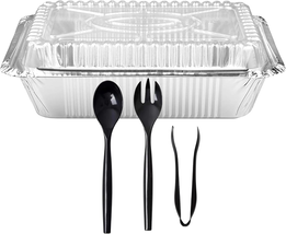 Disposable 9X13 Aluminum Foil/Pan with Dome Lids Half Size Deep - $76.00 CAD
