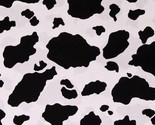 Cotton Black and White Splotches Cow Print Cotton Fabric Print by Yard D... - $10.95