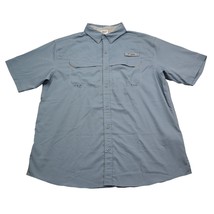 Columbia Shirt Mens L Blue Button Up PFG Outdoors Fishing Hike Casual - $18.69
